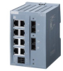 6GK5108-2BD00-2AB2, SCALANCE XB108-2, nekonfigurovatelný průmyslový switch, 8x 10/100 Mbit/s portů, 2x 100 Mbit/s multimode, Siemens